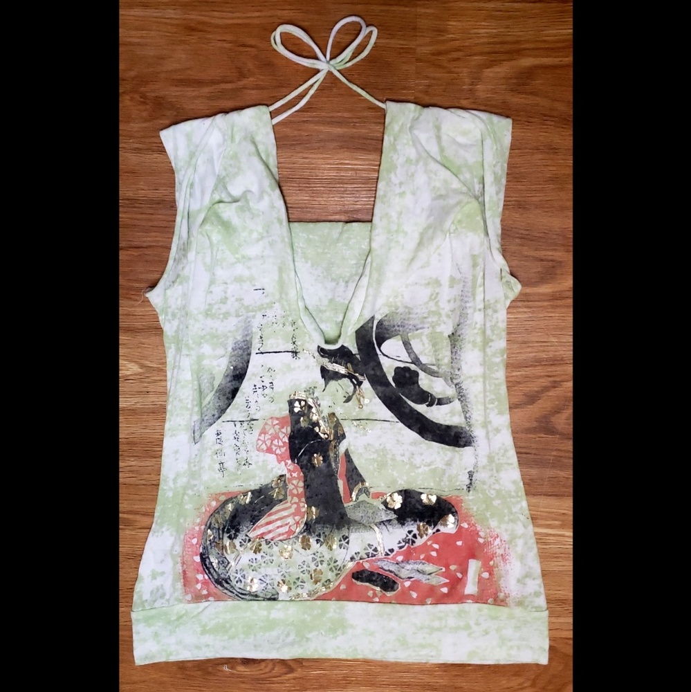 Sheer sleeveless shirt by Ire